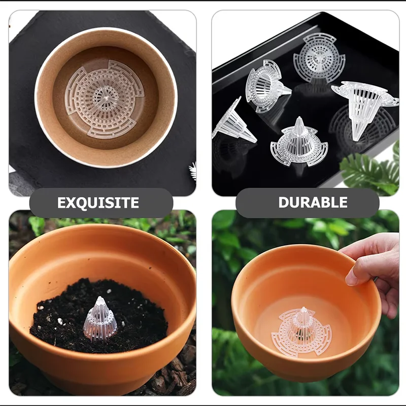 filtre drainage blanc perforations conique ventile racines anti pourriture plastique durable réutilisable moderne basse