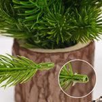décoration noël branche artificielle vert feuilles pointues moderne extérieur 30 pièces adhésif boule rouge