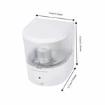 distributeur savon automatique blanc transparent moderne vis fixation 600ml
