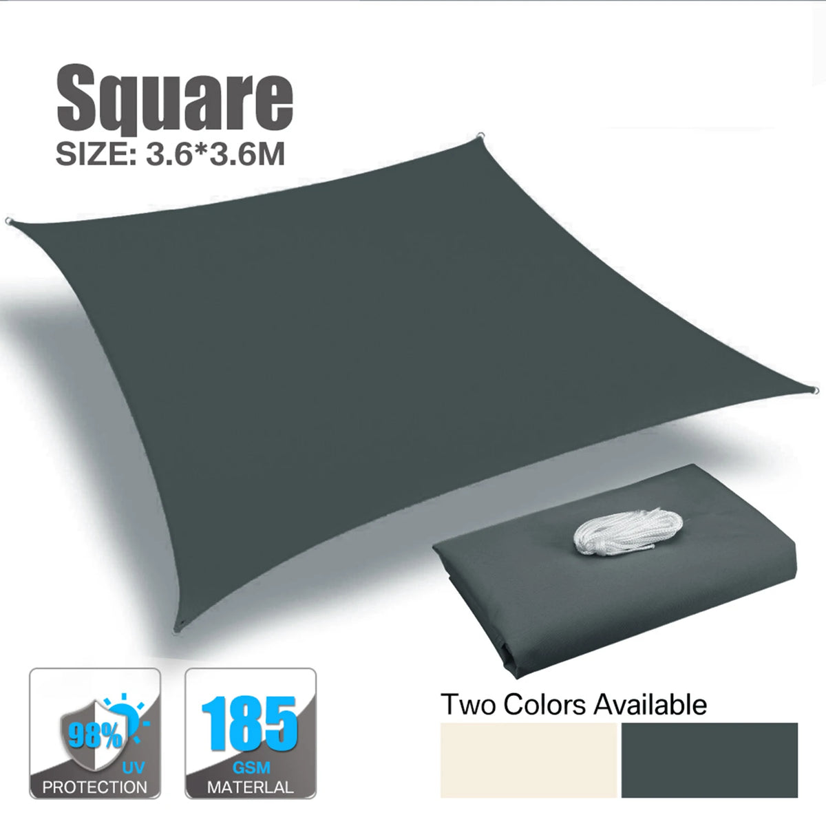 voile soleil gris tissé moderne protection uv 98% jardin extérieur imperméable
