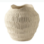 vase moderne céramique blanc rayures horizontales opacité fait main décoration maison