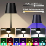 lampe table led rechargeable usb interrupteur tactile noir moderne(touch dimming abs batterie)