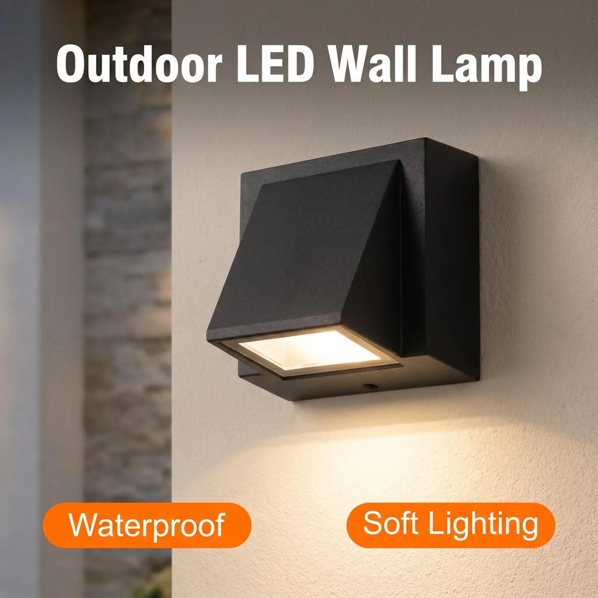 lampe murale led extérieure ip65 moderne noire 5w 3000k 4500k 6500k