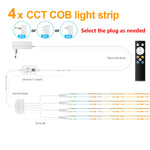 bande lumineuse cob cct adhésive blanc moderne télécommande bluetooth contrôleur adaptateur secteur 3500k 6000k