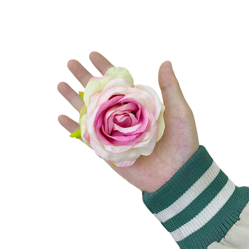 Décoration murale artificielle roses soie classique blanc rose violet romantique