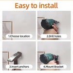 crochet mural robuste noir orange moderne utilisation multiple garage organisation outils jardinSuspension