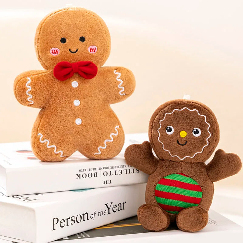 peluche personnage noel bonhomme epices sapin renne ornement fete enfants adorable