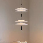 suspension lumineuse moderne minimaliste blanc noir rond lisse opaque câble noir