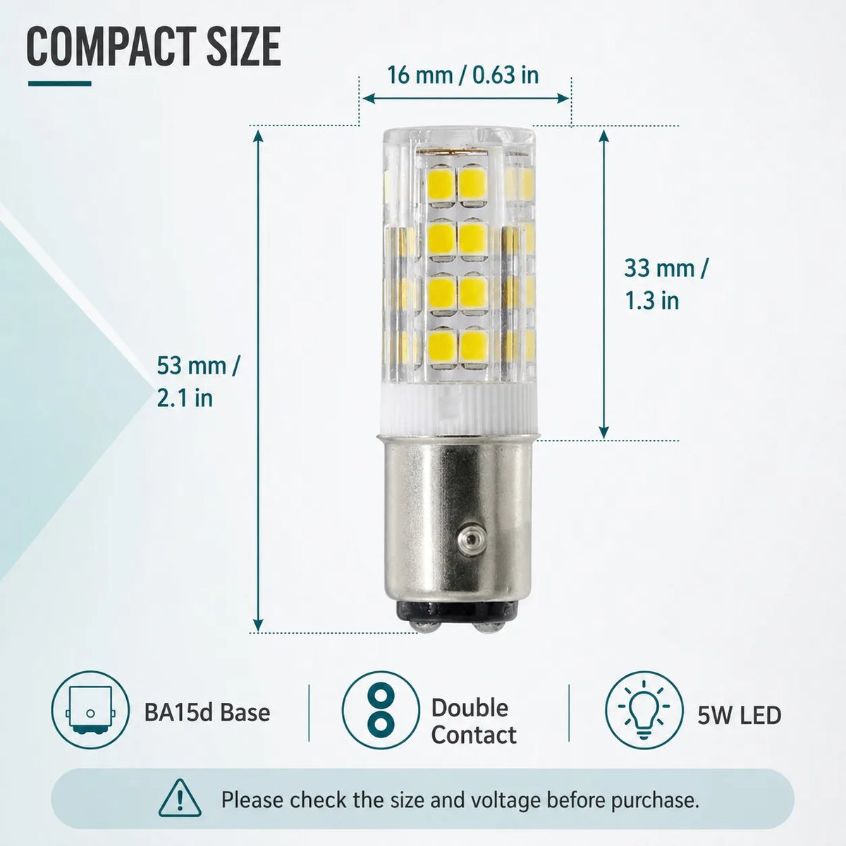 ampoule led bayonet ba15d 5w blanc chaud 3000k blanc jour 6000k moderne 52 leds