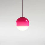 suspension lumineuse moderne bicolore gradation couleurs blanc bleu vert orange rose noir