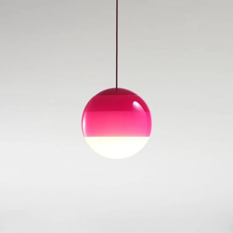 suspension lumineuse moderne bicolore gradation couleurs blanc bleu vert orange rose noir