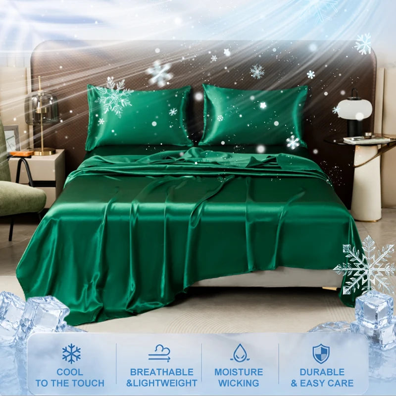 drap lit moderne élégant motif flocons neige blanc lit double grande taille