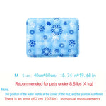 tapis refroidissement animal flocons neige polaire bleu clair moderne double bouchon orifice remplissage sécuritéintérieur