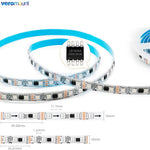 ruban led flexible smd 5050 rgb 60 84 leds noir blanc adhésif modernes points