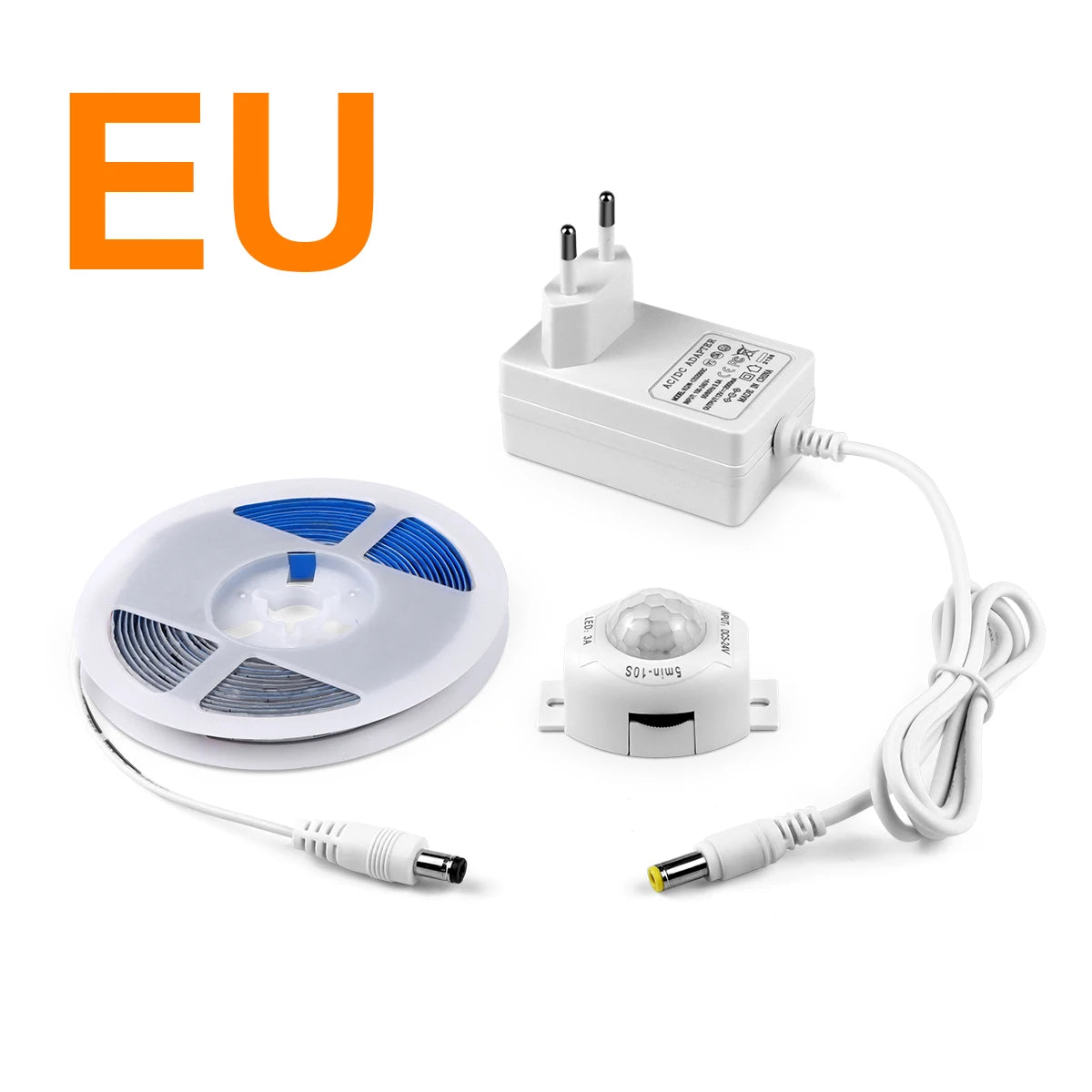 ruban led blanc blanc chaud moderne interrupteur adaptateur électrique 12v 3000k 6000k 3m 5m