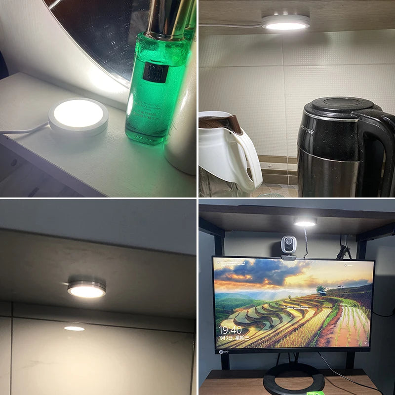 lampe led 3w blanc argent moderne interrupteur câble usb 5v clips 240lm 120deg
