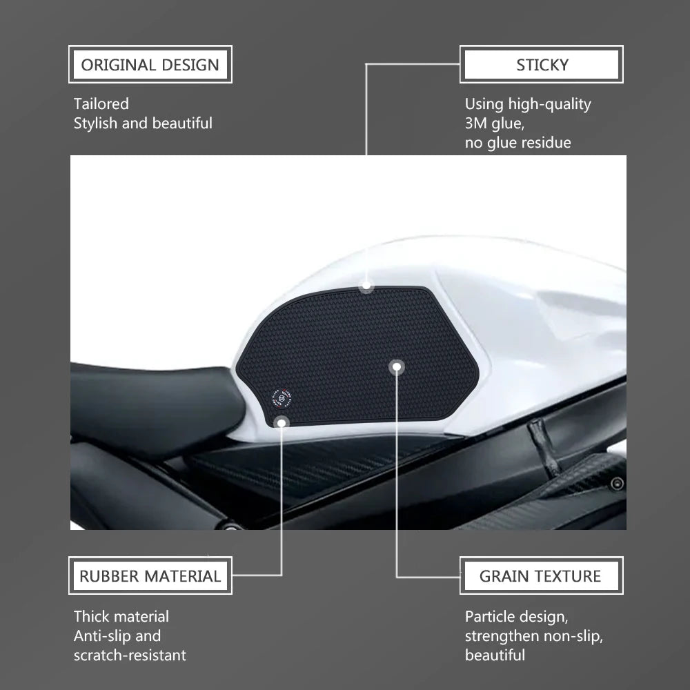 protège selle moto noire adhésif caoutchouc pvc moderne antidérapant protection grain riz