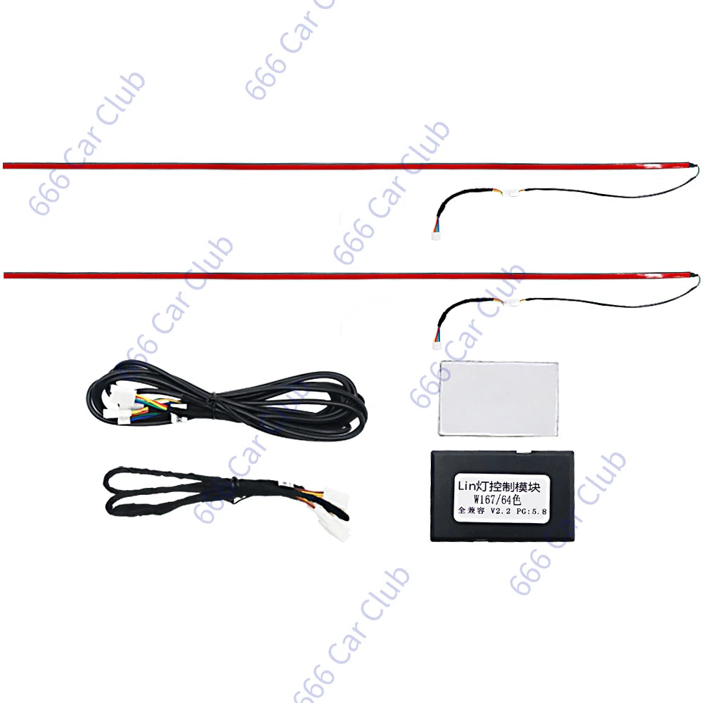 cache tweeter voiture adhésif noir moderne lampe ambiance décoration intérieure auto led module contrôle
