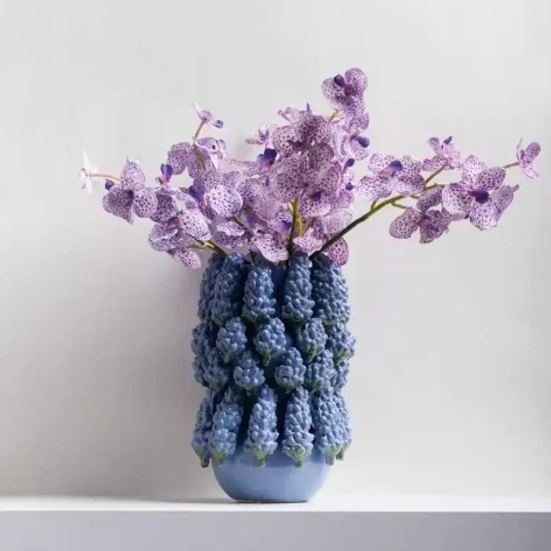 Vase décoratif forme raisin céramique