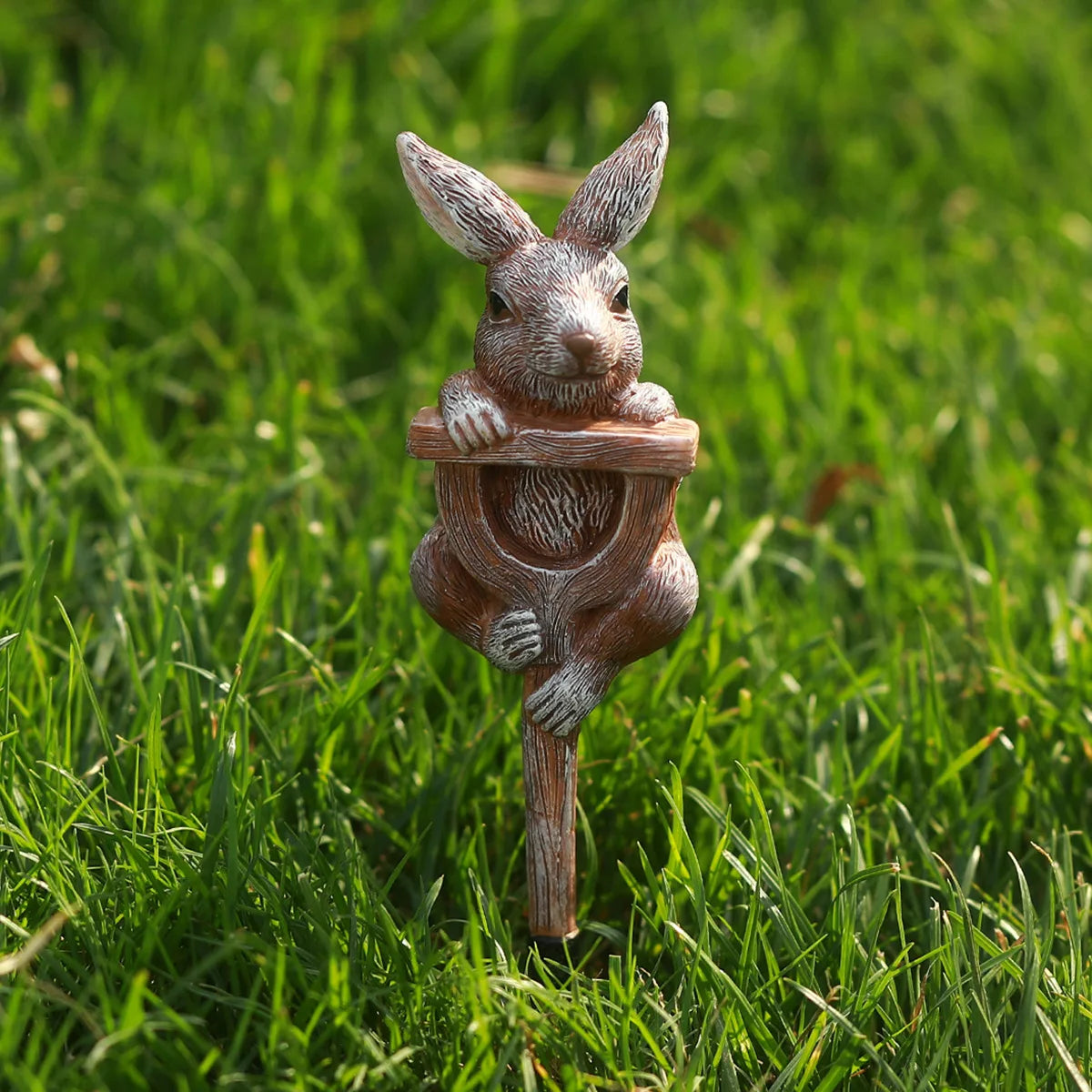 statues animaux jardin vert brun sculpturales résine pelle décoratives extérieures patioextérieur