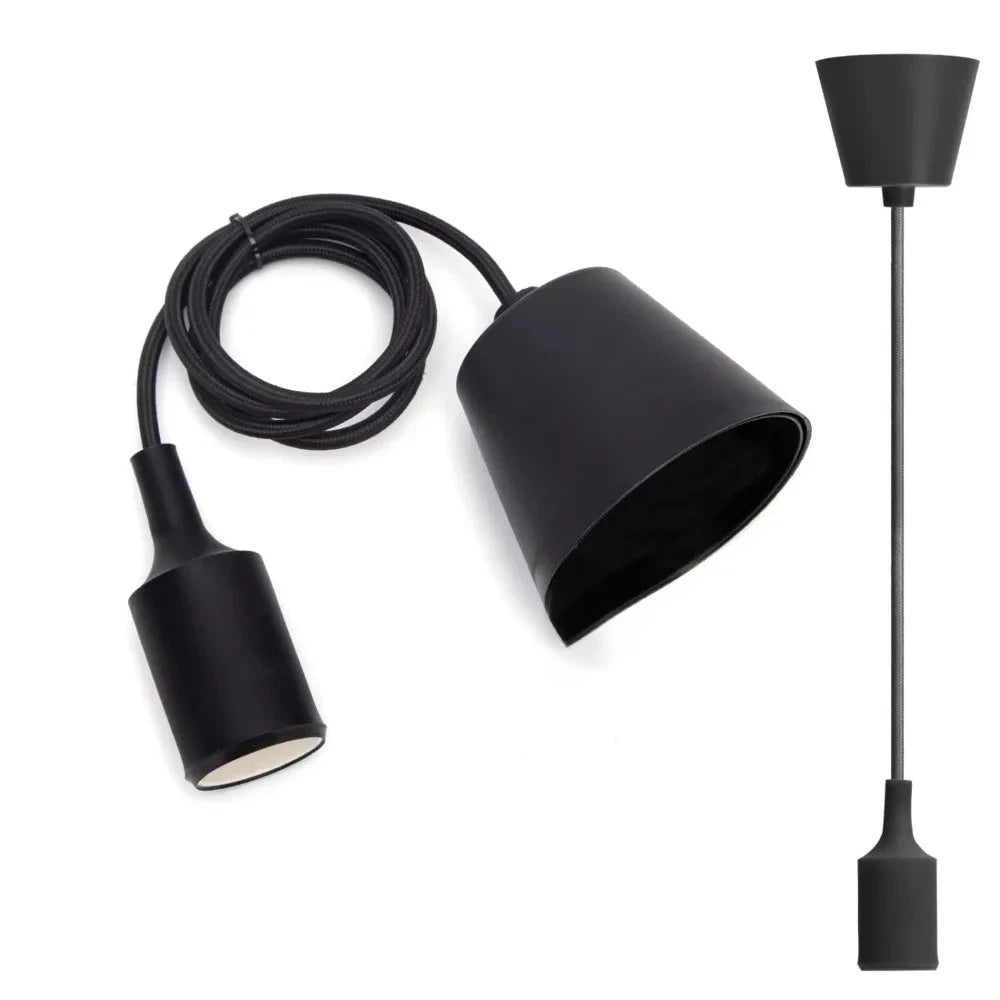 Suspension lumineuse moderne multi couleurs pendentif câble électrique E27 salon chambre