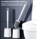 brosse wc moderne adhésif noir blanche poils durables plastique minimaliste