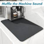 tapis cuisine absorbant motif marbre noir doré séchage vaisselle salle bain