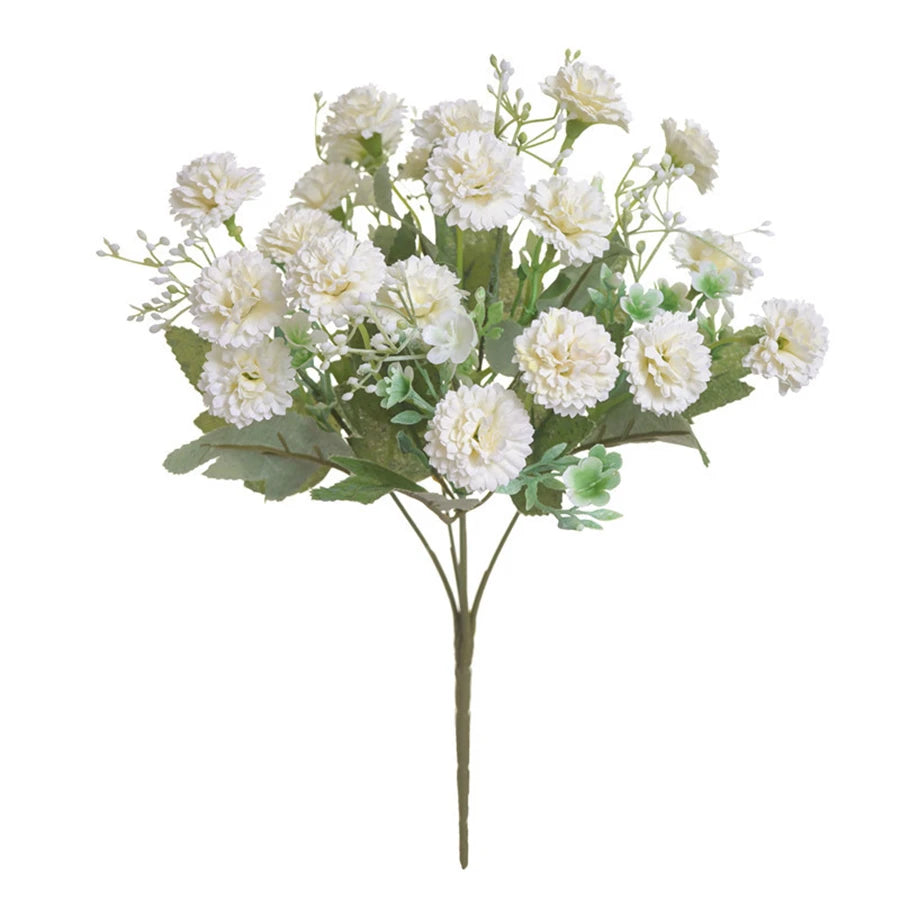 bouquet fleurs artificielles hortensia mariage rose blanc violet orangeintérieur décoration maison élégante