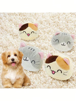 coussins décoratifs mignons chats expression différente bleu gris beige rose blanc amovibles lavables pièces