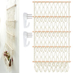sac rangement jouets blanc fileté moderne clips suspendu chambre playrooméconomise espace