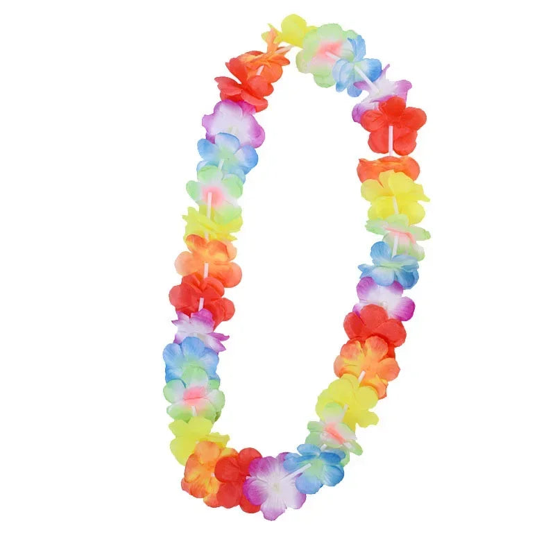 collier fleurs artificielles rouge rose violet jaune bleu vert occasion mariage anniversaire traditionnel