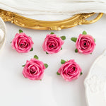 fleurs artificielles roses soie feuilles vertes décoration mariage fête intérieur