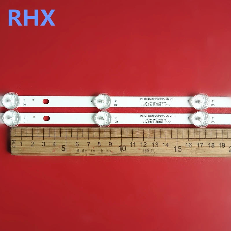 bande led blanc moderne connecteur x2149 indicateurs polarité étiquettes référence 454mm longueur