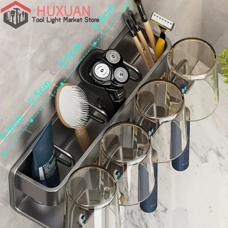 porte brosses dents gris moderne adhésif brosses dents flacon crème brosse coiffure rasoir électrique