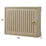 boite rangement murale routeur wifi bois poignée dorée grille