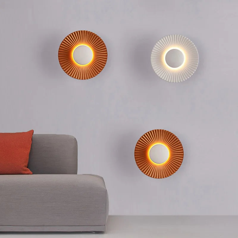 applique murale moderne or blanc led fixée mur chambre salon cuisine salle manger