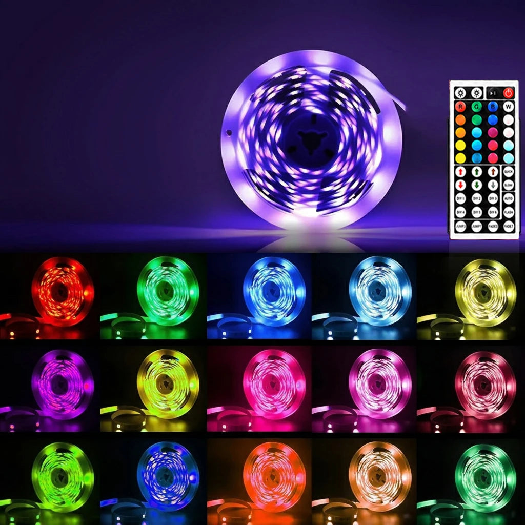 ruban led multicolore 5v ir controle 44 touches 10m 20m 30m adhésif moderne télécommande