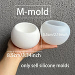 cache pot blanc silicone moderne plateau bois 9.3cm 6.5cm decoration fleurs bougies ciment succulentes