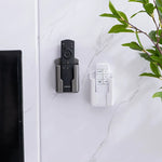 porte télécommande mural adhésif moderne minimaliste gris blanc doré plastique