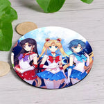 sous verres bois animes personnages féminins multicolores moderne opacité résistance chaleur hygiène table