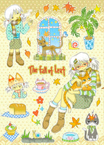 sticker dessin animé motif scolaire chat quotidien opaque manuel décoration papier variété couleurs