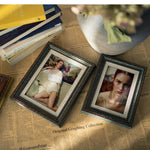 cadre photo or vert classique vintage sculpté paysages portraits illustrations citations