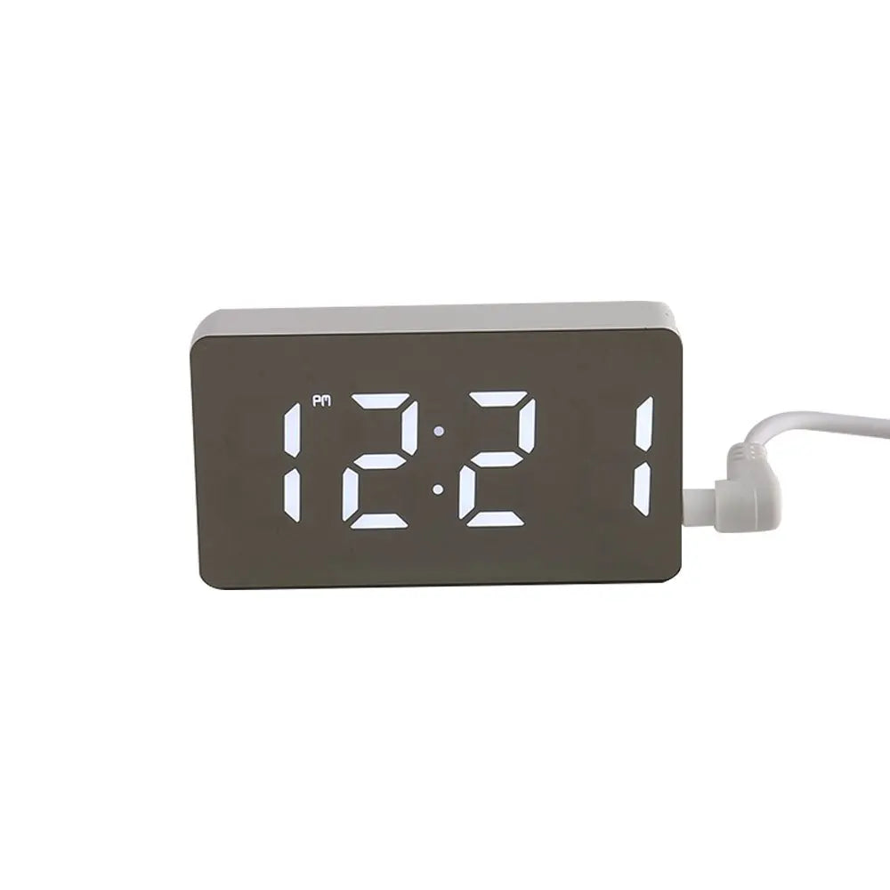 horloge numérique moderne horaire réveil led cadre minimaliste affichage nuit