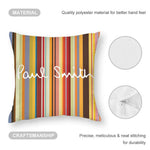 housse coussin multicolore rayures horizontales contemporain non toxique polyester fixations