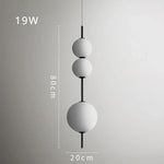 suspension moderne sphères blanches salon restaurant chambre led 6000k 4500k 3000k