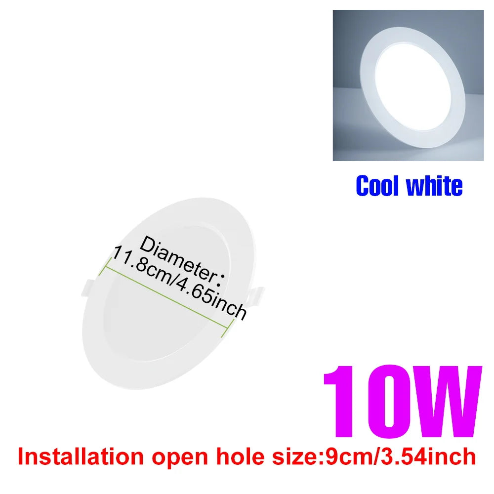 Downlight LED blanc froid 5W 10W 15W 20W 25W spot encastré moderne