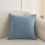 housses coussin carré polyester gris clair moderne non toxique 45x45cm fixations
