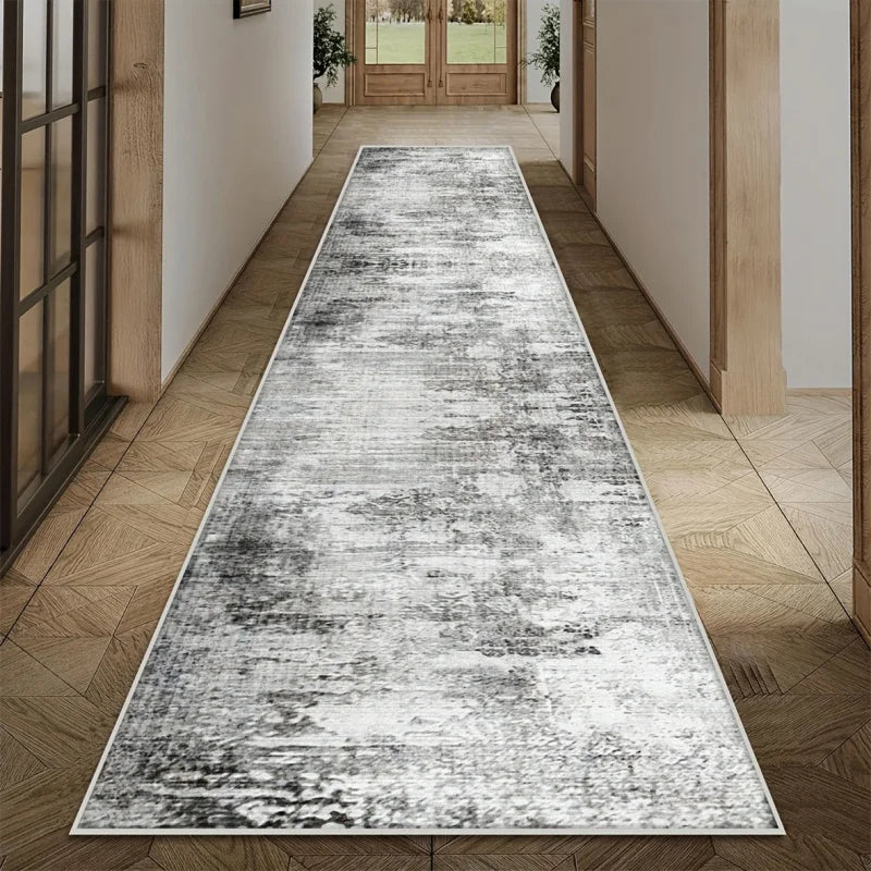 tapis texturé gris blanc moderne antidérapant polyester durable usage multipleintérieur extérieur
