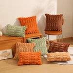 coussins peluche orange moderne non toxique 100 polyester tissu franges salon chambre