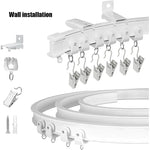 rideau fenêtre moderne noir clips acier inoxydable plaque métallique rallonges suspension vis boulons pvc
